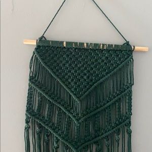 Large macrame wall hanging- Forest green